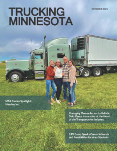 Trucking Minnesota magazine cover showcasing Hensley Incorporated